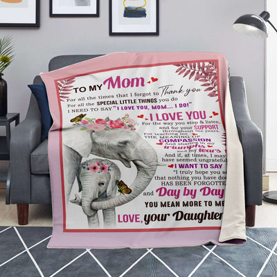 Pink elephant Blanket for my mom -On Sale Today