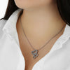 "To My Girlfriend" Double Heart Necklace-013
