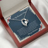 To My Beautiful Mom, 14k white Forever Love Necklace