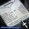 To My dearest Grandson, Personalized Cross Necklace