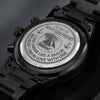 To My Navy Girlfriend, Engraved Design Black Chronograph Watch