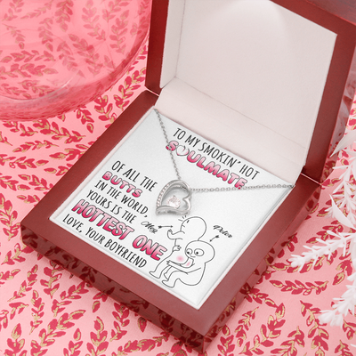 To My Smokin' Hot Soulmate, 14K white Forever Love Necklace
