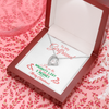 To My Girlfriend, 14K white Forever Love Necklace-Dirty Christmas Gift