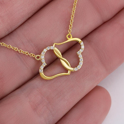 To Best friend, 10K solid yellow gold Everlasting Love Necklace