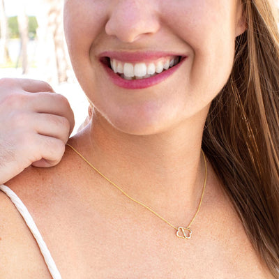 To My Wife, 10k Solid Yellow Gold Everlasting Love Necklace