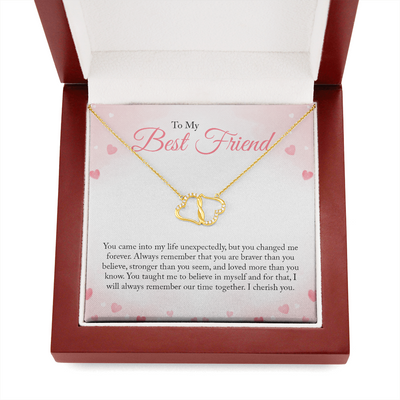 To My Best Friend, 10K Solid Yellow Gold Everlasting Love Necklace