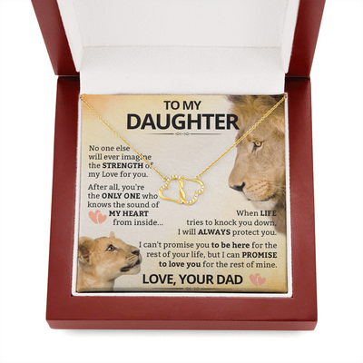 To My Daughter, 10K solid yellow gold  Everlasting Love