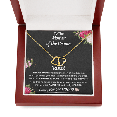 To My Mother Of The Groom, 10K solid yellow gold Everlasting Love
