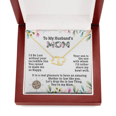 To My Husband's Mom, 10K solid yellow gold Everlasting Love