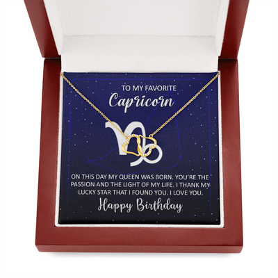 To My Favorite Capricorn, 10K solid yellow gold Everlasting Love
