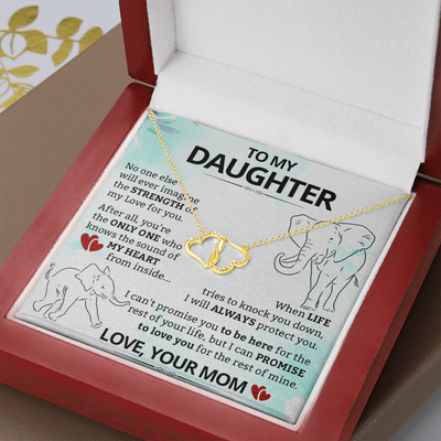 To My  Daughter-10K solid yellow gold Everlasting Love
