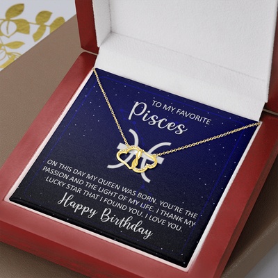 To My Favorite Pisces, 10K solid yellow gold Everlasting Love