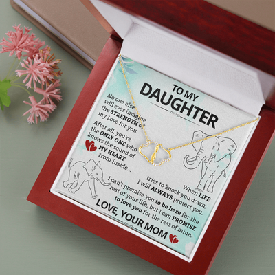 To My  Daughter-10K solid yellow gold Everlasting Love