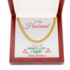 To My Husband, 14k Gold Cuban Link Chain Necklace-Dirty Christmas Gift