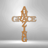 Custom metal art, Amazing Grace Cross
