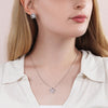 14k white Gold love knot necklace