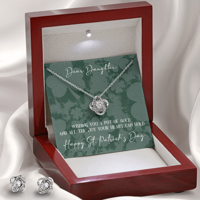 knot love necklace saint patrick gift