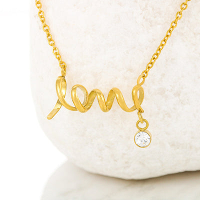 "To My Girlfriend" Scripted Love Necklace-014