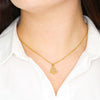 To My Best friend, 14K White Anchor Necklace