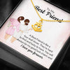 To My Best friend, 14K White Anchor Necklace