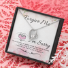 Forgive Me, 14K white Forever Love Necklace
