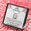 To The Mother Of The Bride, 14k white  Forever Love Necklace