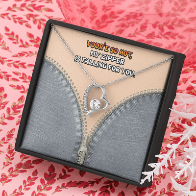 You Are So Hot, 14K white Forever Love Necklace