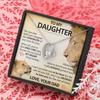To My Daughter, 14k white Forever Love Necklace