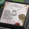 To My Daughter, 14K white Forever Love Necklace