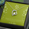 To My Beautiful Daughter, 14K white Forever Love Necklace