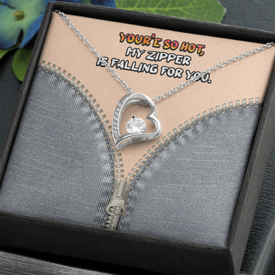 You Are So Hot, 14K white Forever Love Necklace