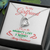 To My Girlfriend, 14K white Forever Love Necklace-Dirty Christmas Gift
