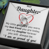 Dear Daughter, 14k White Forever Love Necklace
