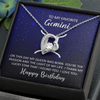 To My Favorite Gemini, 14K white Forever Love Necklace