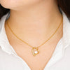 To My Daughter Merry Christmas,14k White Forever Love Necklace