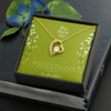 To My Beautiful Daughter, 14K white Forever Love Necklace