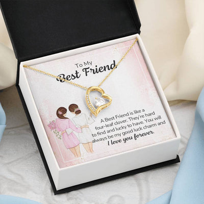 To My Best Friend,14k White Forever Love  Necklace