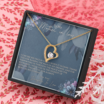 To My Mother in law, 14K white Forever Love Necklace