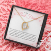To My Best Friend, 14k White Forever Love Necklace