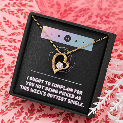 I Ought to Complain, 14K white Forever Love Necklace