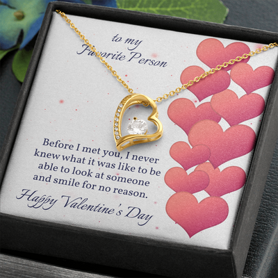 To My Favorite Person, 14K white Forever Love Necklace