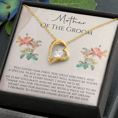 Mother Of The Groom, 14K white Forever Love Necklace