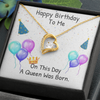 Happy Birthday To Me, 14k White Forever Love Necklace