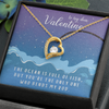 To My Dear Valentine, 14K white Forever Love Necklace