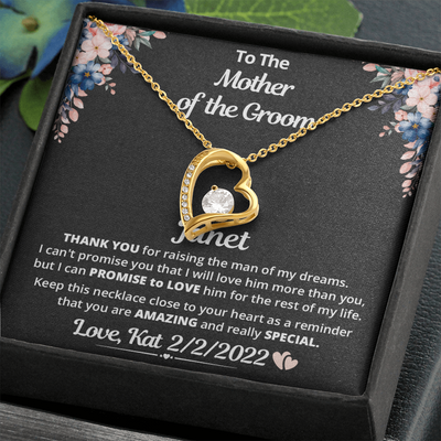 To The Mother Of The Groom, 14k White Forever Love Necklace