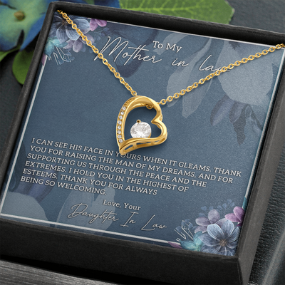 To My Mother in law, 14K white Forever Love Necklace
