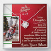 Merry Christmas To My Daughter, 14K white Love Knot Necklace