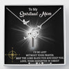 To My Spiritual Mom, 14k white Love Knot Necklace
