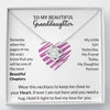 To My Beautiful Granddaughter, 14K white Love Knot Necklace