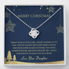 Merry Christmas, 14K white  Love Knot Necklace